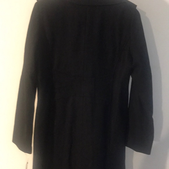 Woman’ black knee length pea coat - Picture 5 of 6